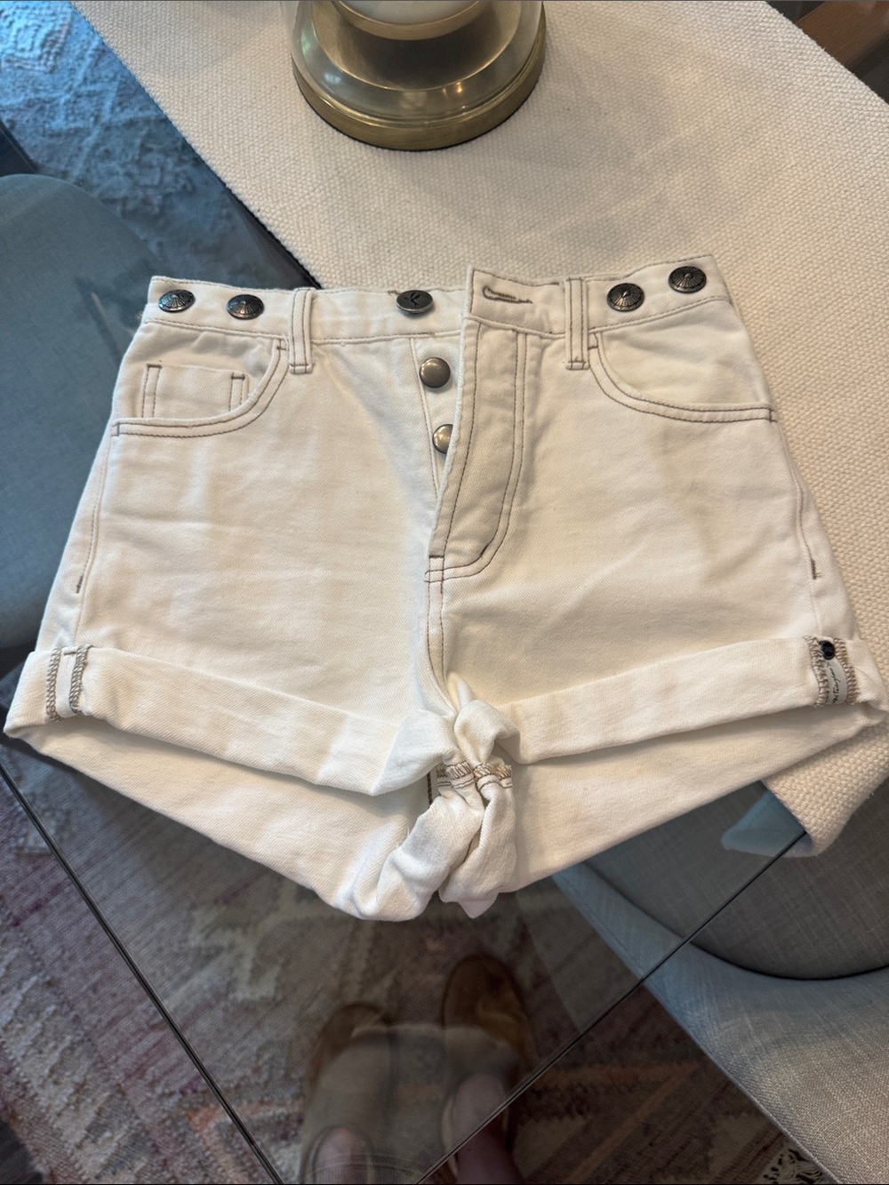 One Teaspoon High Waist Bandits Jean Shorts